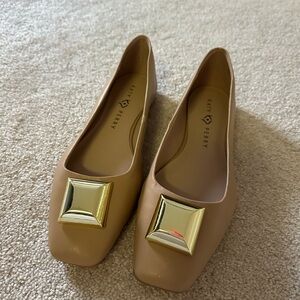 Katy Perry Collections Women's Tan Flats with Gold Accent
